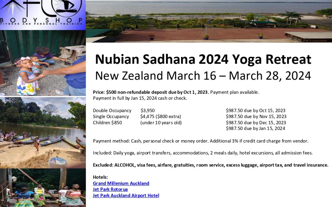 Nubian Sadhana 2024 Yoga Retreat New Zealand